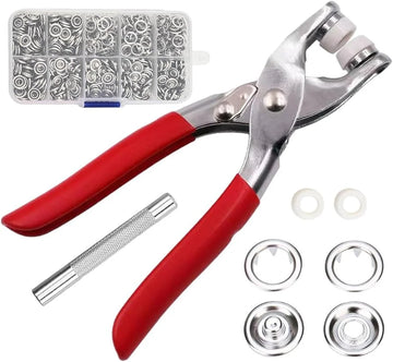 Tich button metal with lock snap buttons press plier