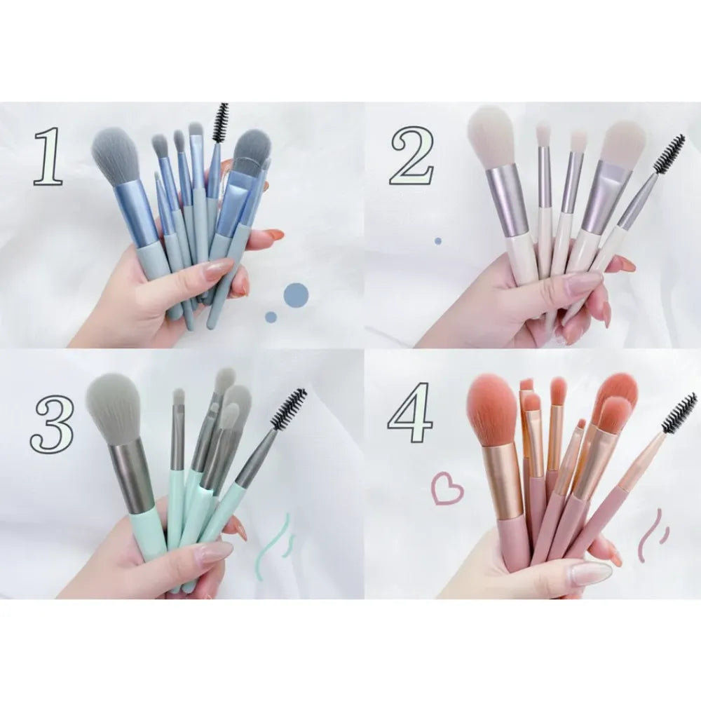 Makeup Brush Kit – 8PC Professional Set with Travel Pouch