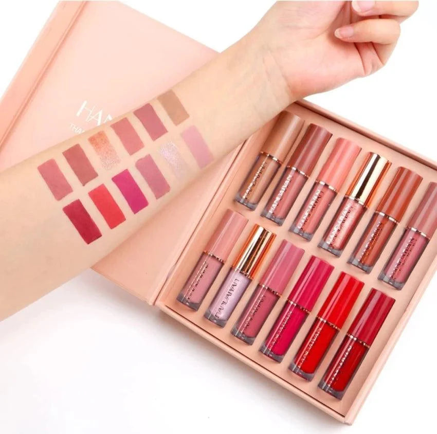 Handaiyan Matte Liquid Lipstick - 12 Pcs Set