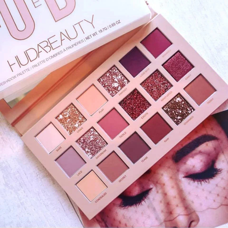 Huda Beauty Nude Eyeshadow Palette - 18 Colors