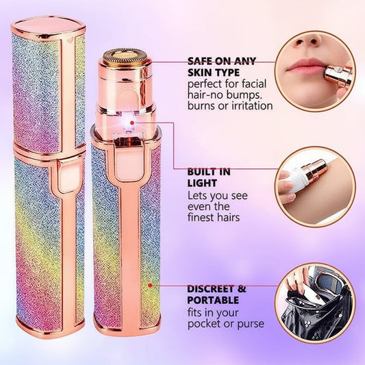 2-in-1 Facial Hair Remover - Portable for Women