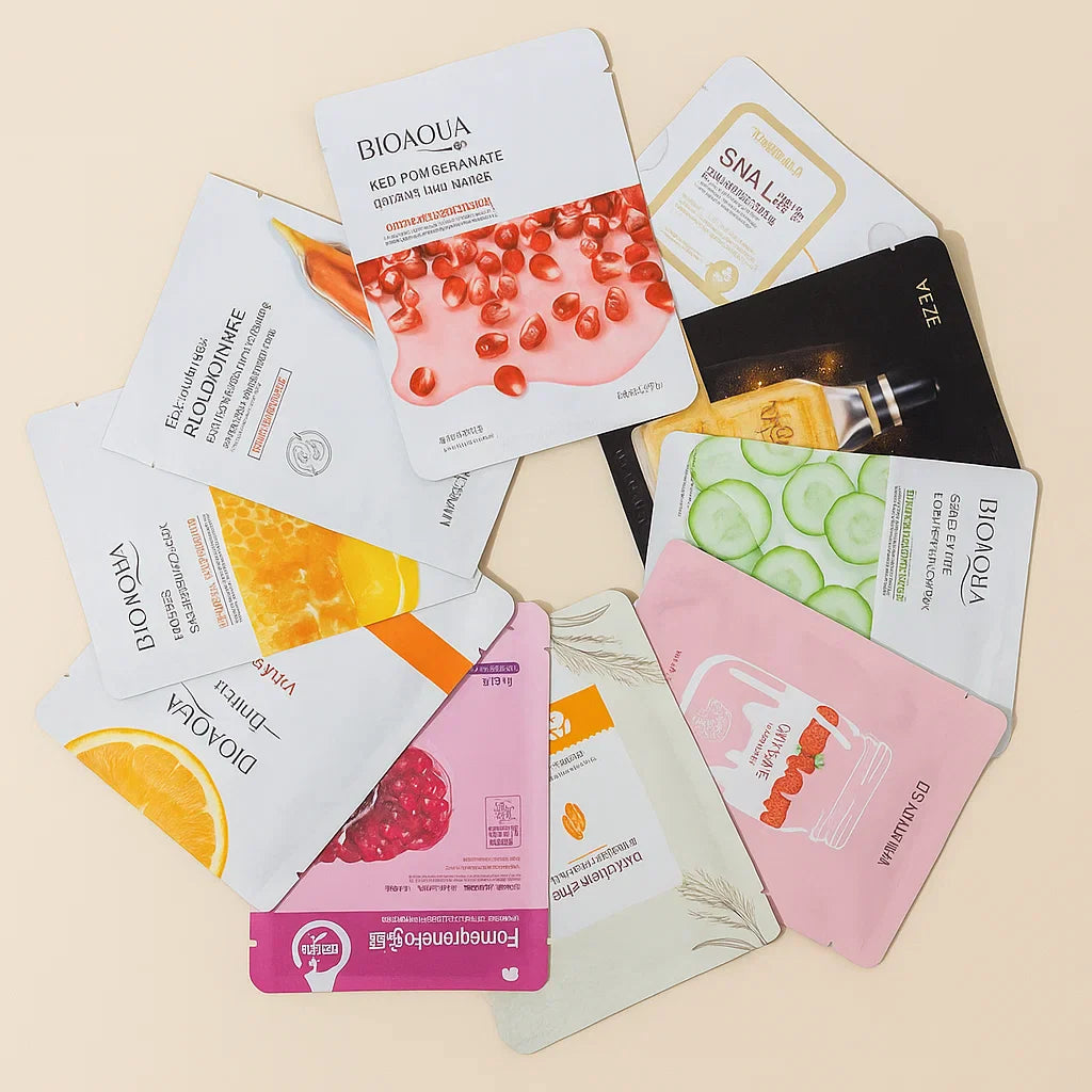 Moisturizing Face Sheet Masks - 10pcs