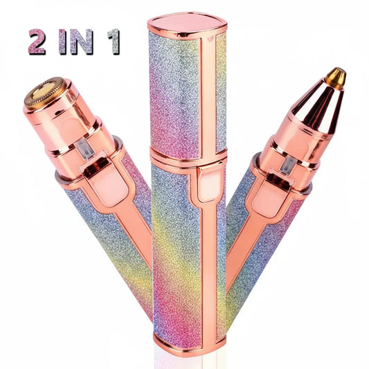 2 In 1 Rechargeable Electric Eyebrow Trimmer + Body Facial Hair Removal