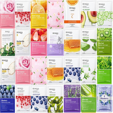 Pack of 10 Hydrating Sheet Masks Set – Face, Lip & Eye Masks for Deep Moisture & Radiant Skin